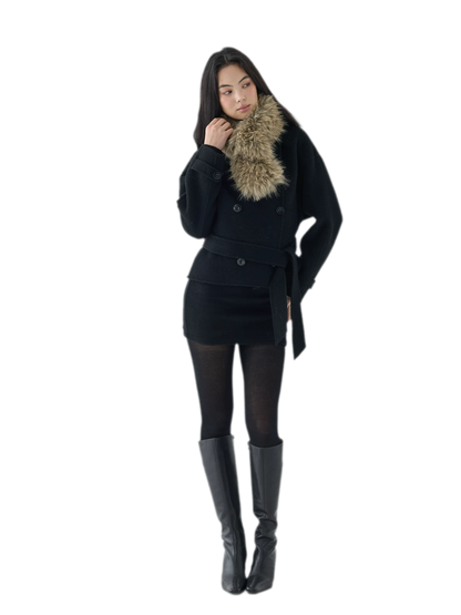 Double-Faced Wool Short Coat