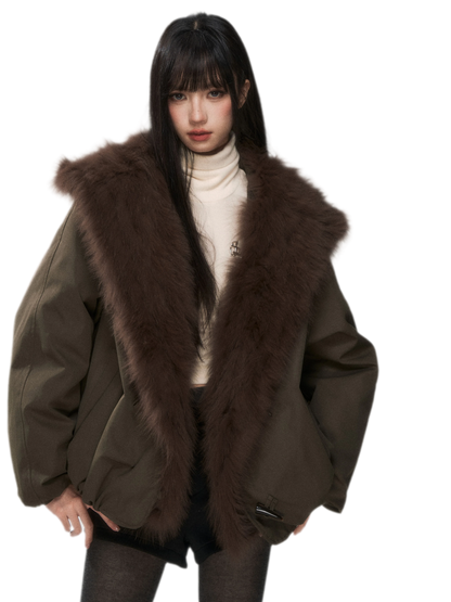 Goose Down Fox Fur Jacket