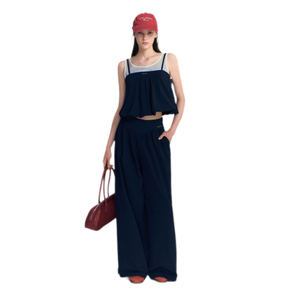 Contrast Faux Layered Set