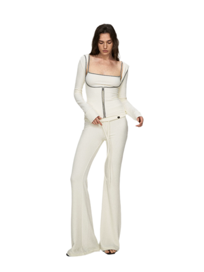 Soft Viscose Blend Three-Piece Set: Cardigan, Camisole &amp;