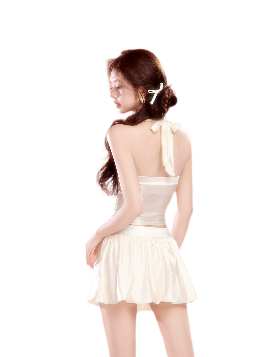 White Two-Piece Swim Dress