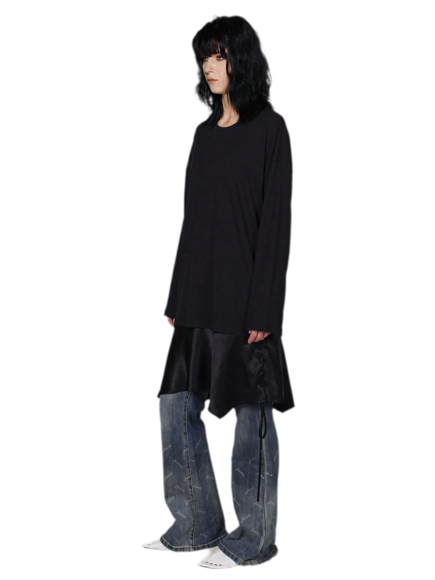 Acetate Layered Hem Dress