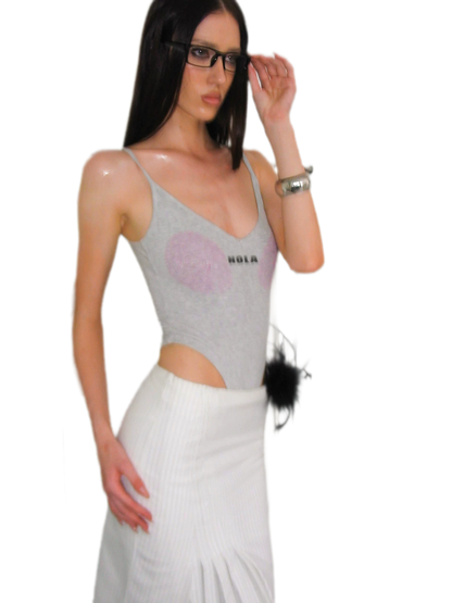 Fingerprint Print Backless Jumpsuit