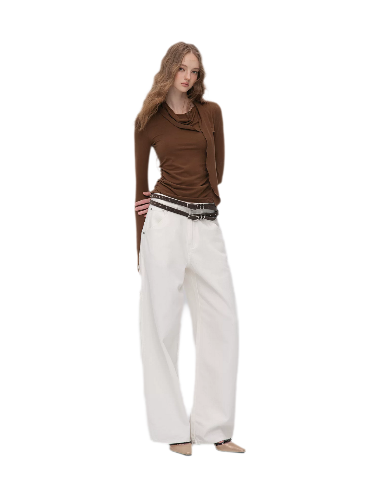 Draped Halter Ruched Top