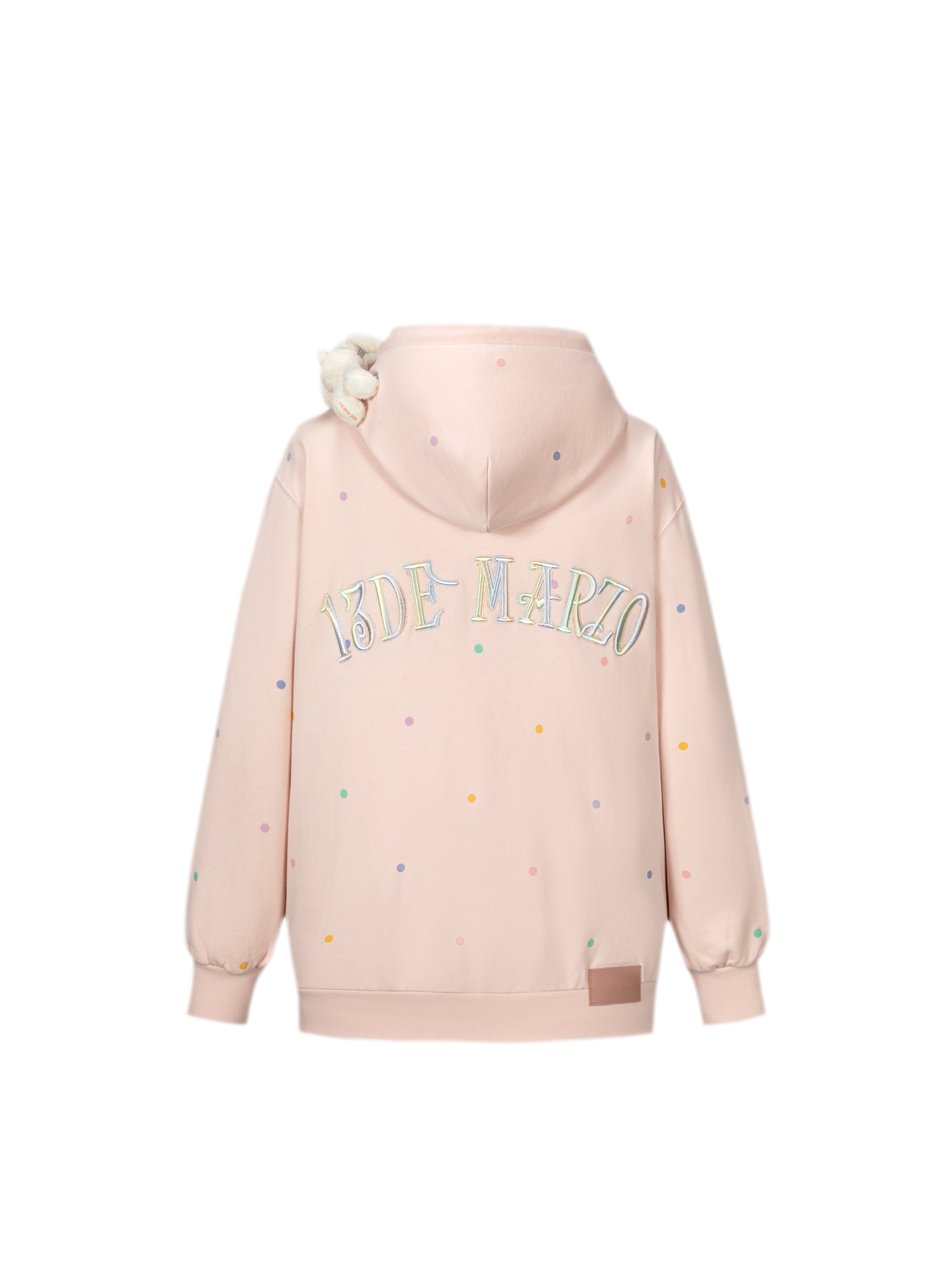 Polka Dot Embroidered Hoodie