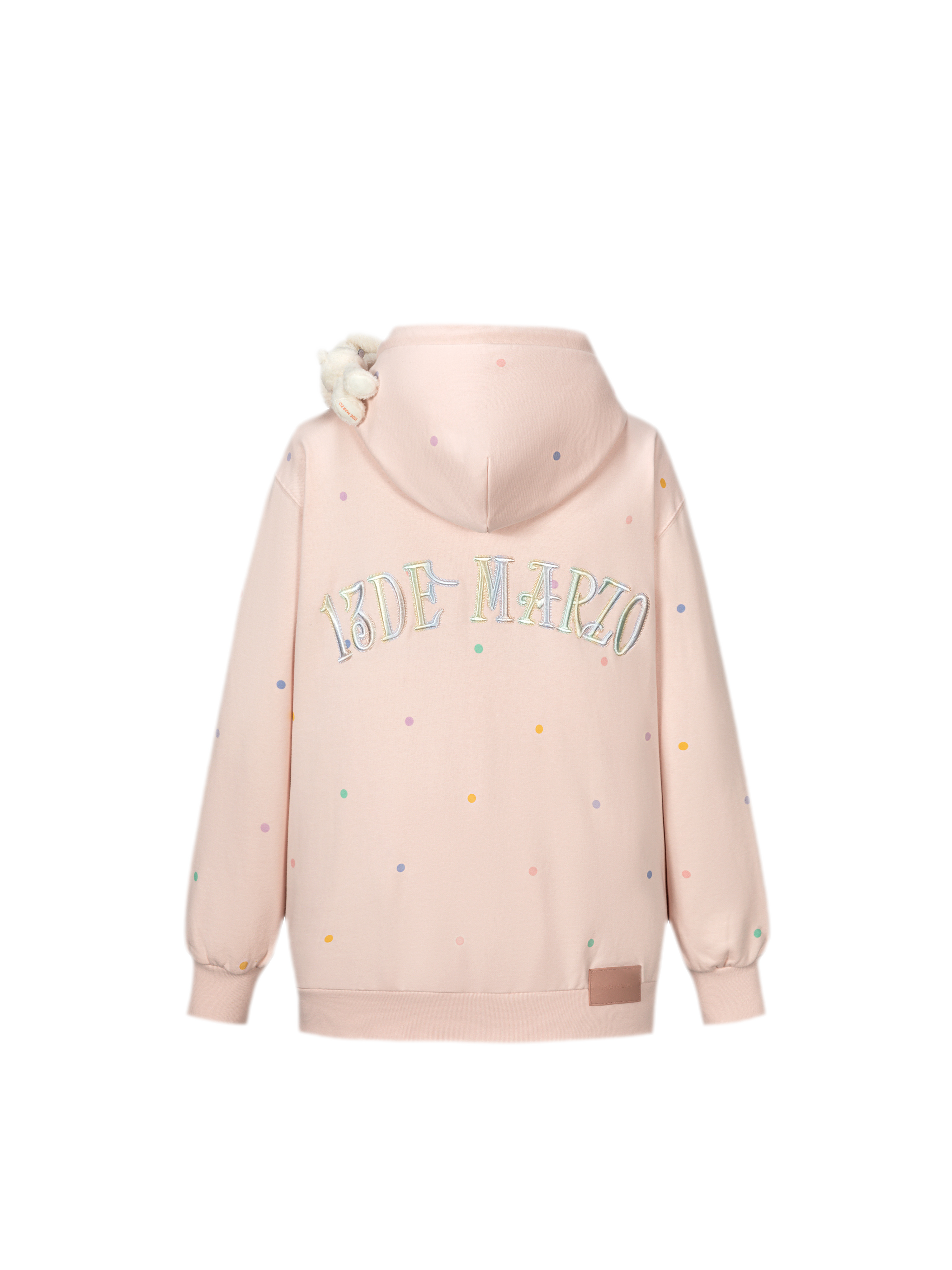 Polka Dot Embroidered Hoodie