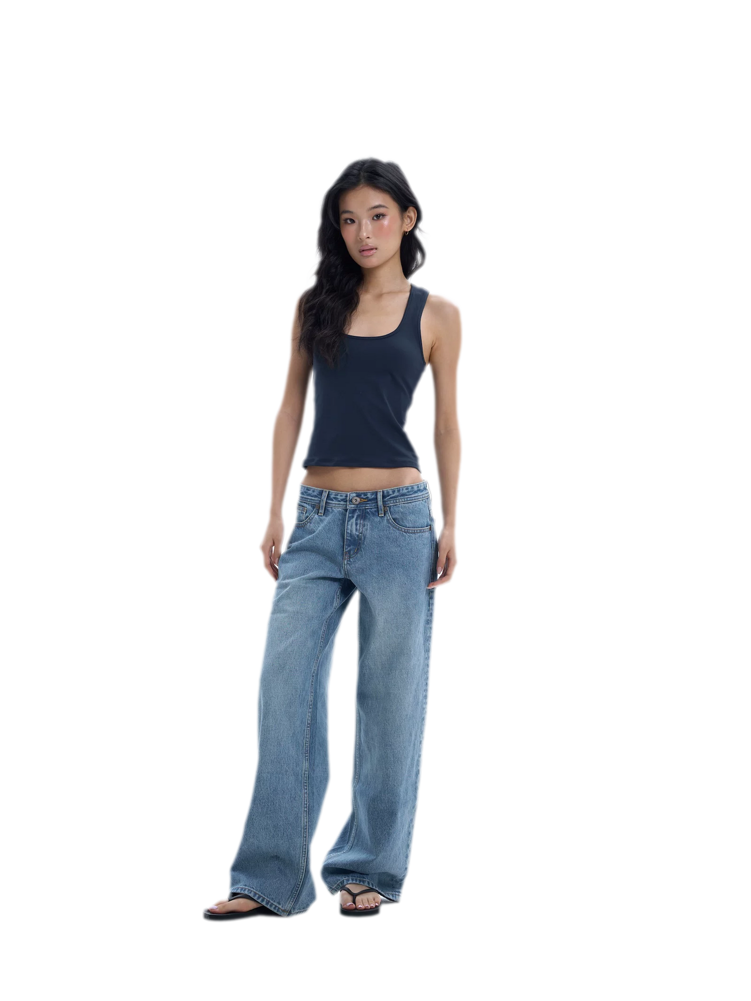 Low-Waist Sky Blue Jeans