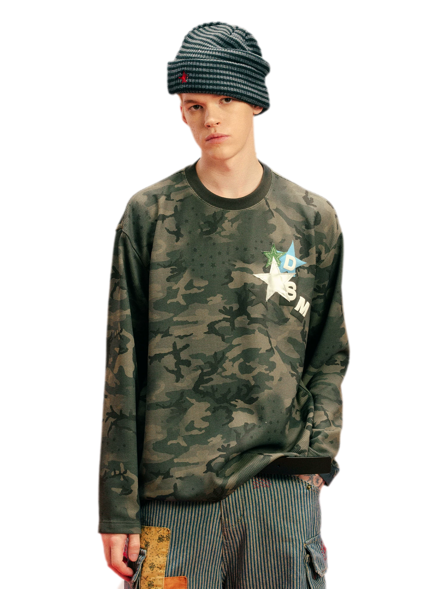 Printed Waffle Camouflage T-Shirt
