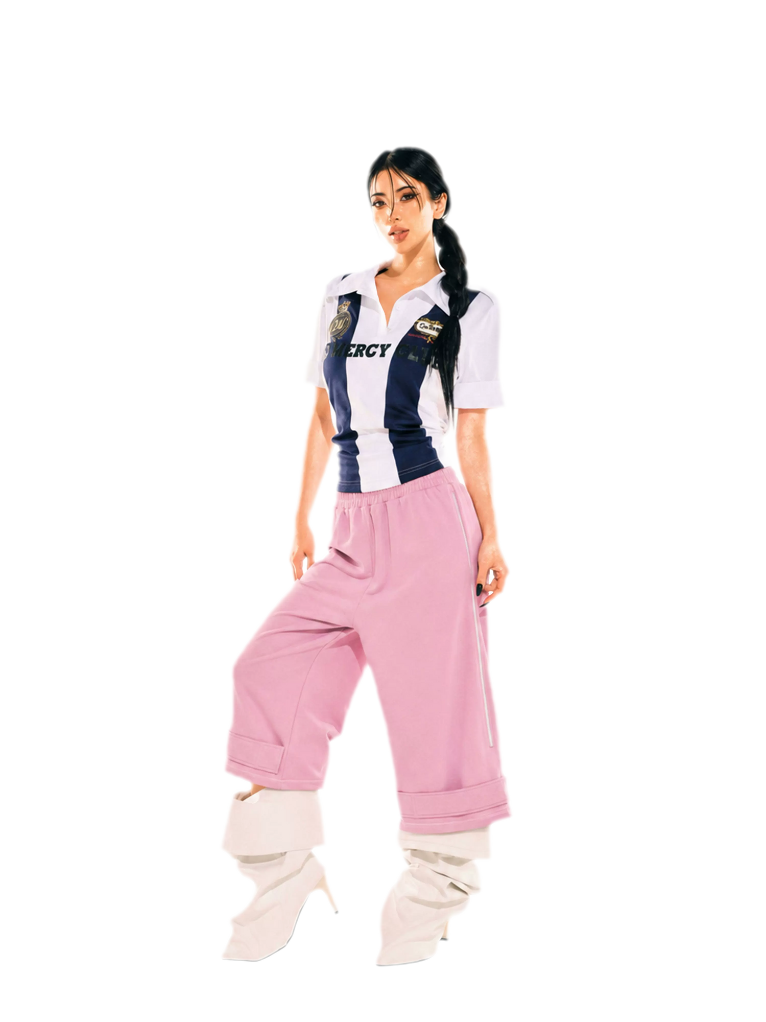 24ANS x UWA Wide-Leg Cropped Pants