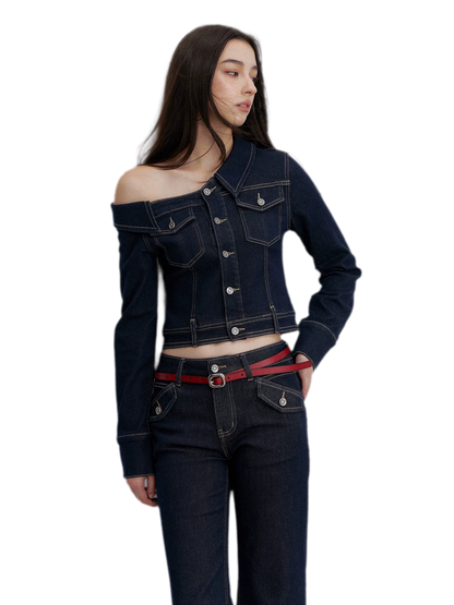 Asymmetric Denim Jacket