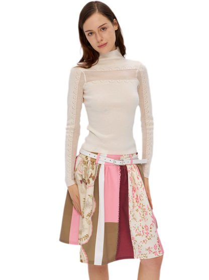 Wool Rib Knit Top