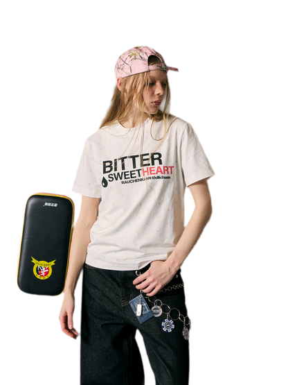 Colorful Polka-Dot Fitted T-Shirt