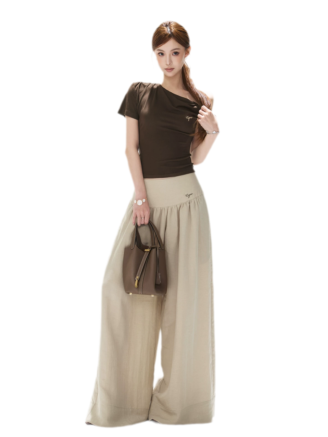 Linen Wide-Leg Pants