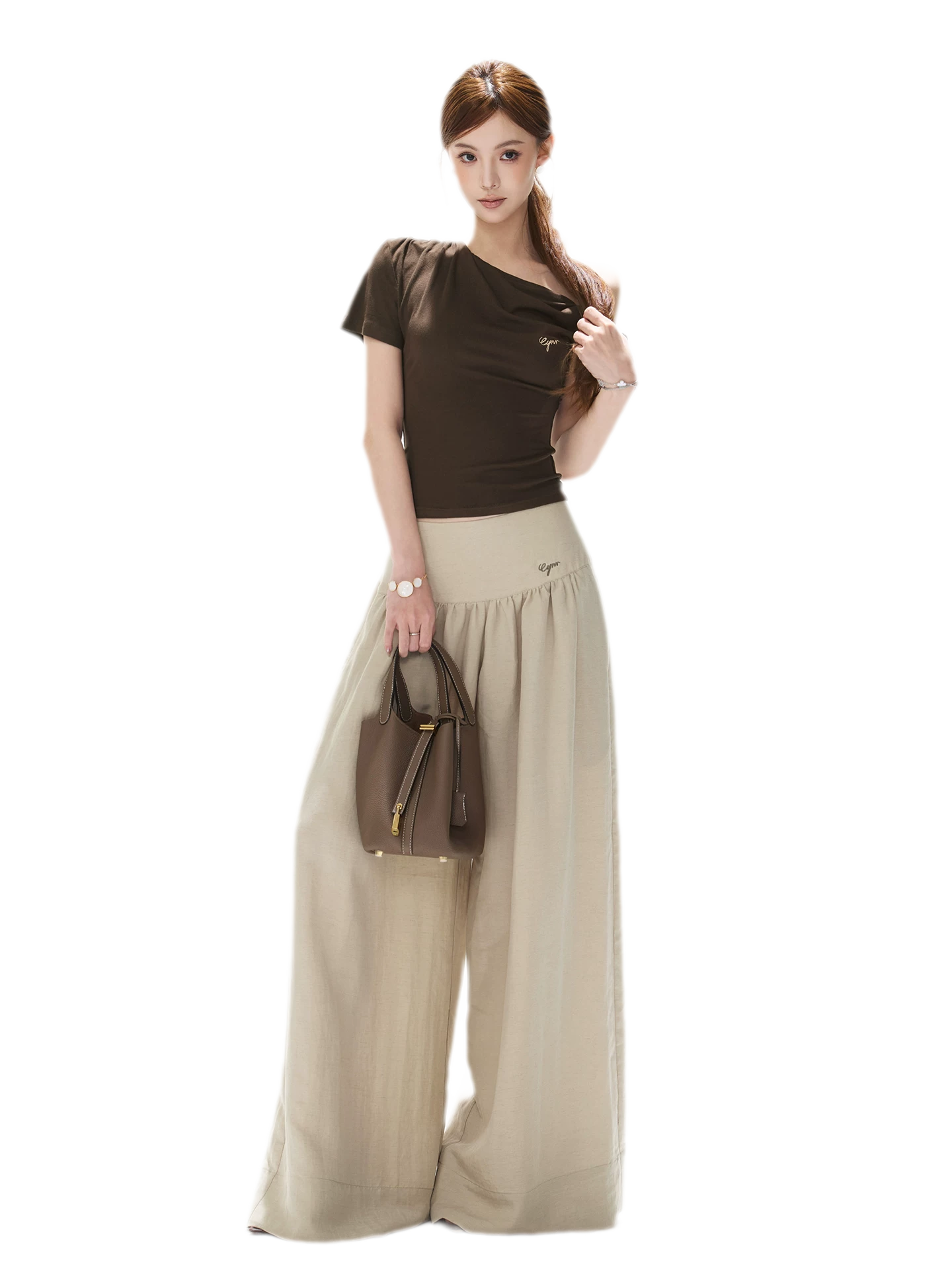 Linen Wide-Leg Pants