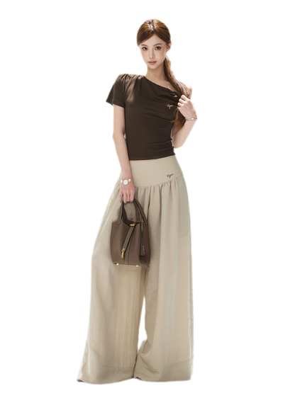 Linen Wide-Leg Pants