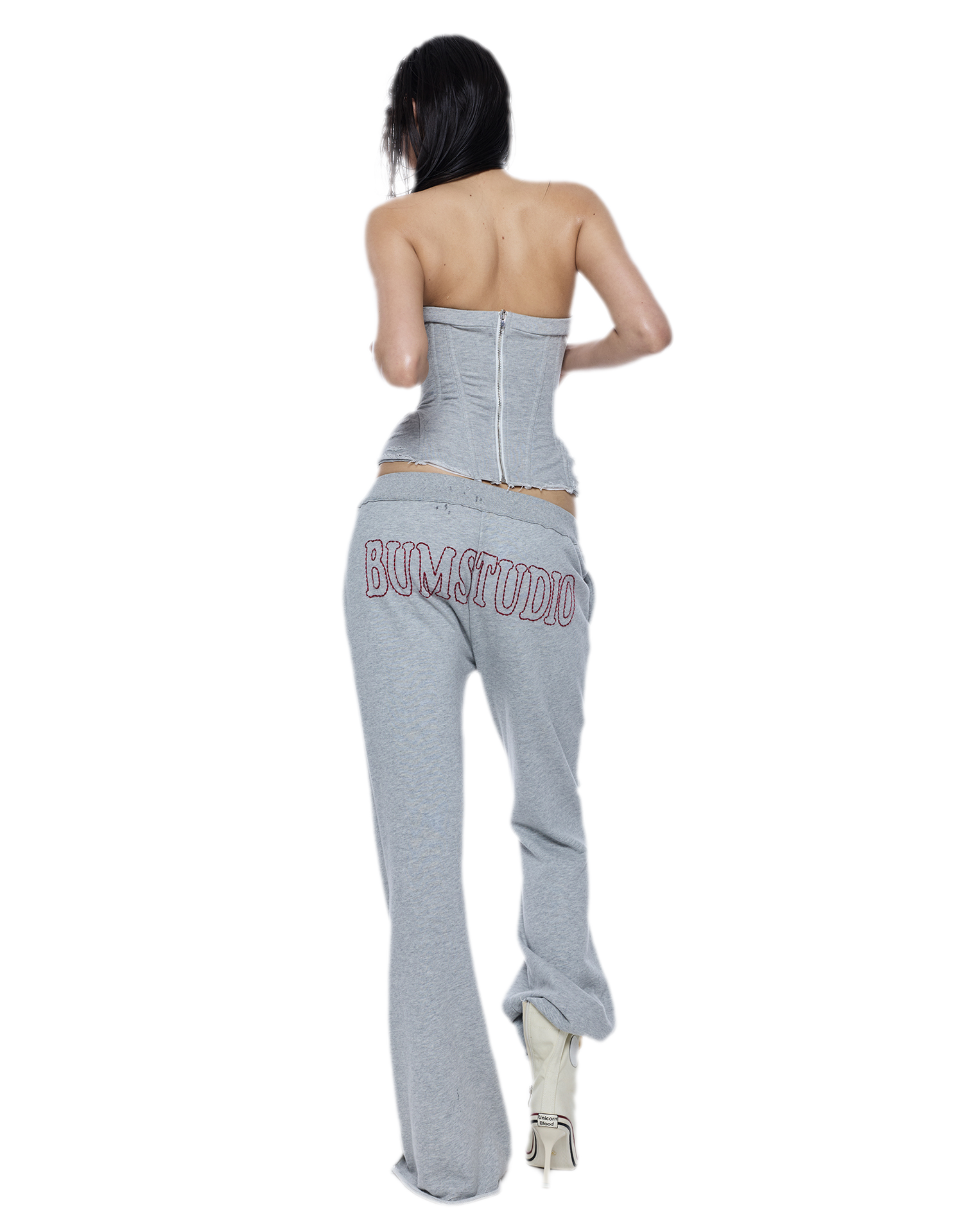 Washed Cotton Corset Bustier