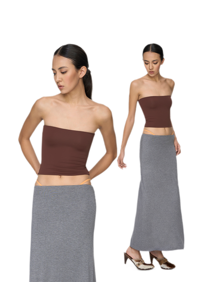 Imported Brushed Bustier Top