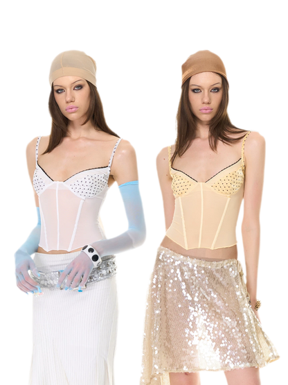 Lace Mesh Slim Cami