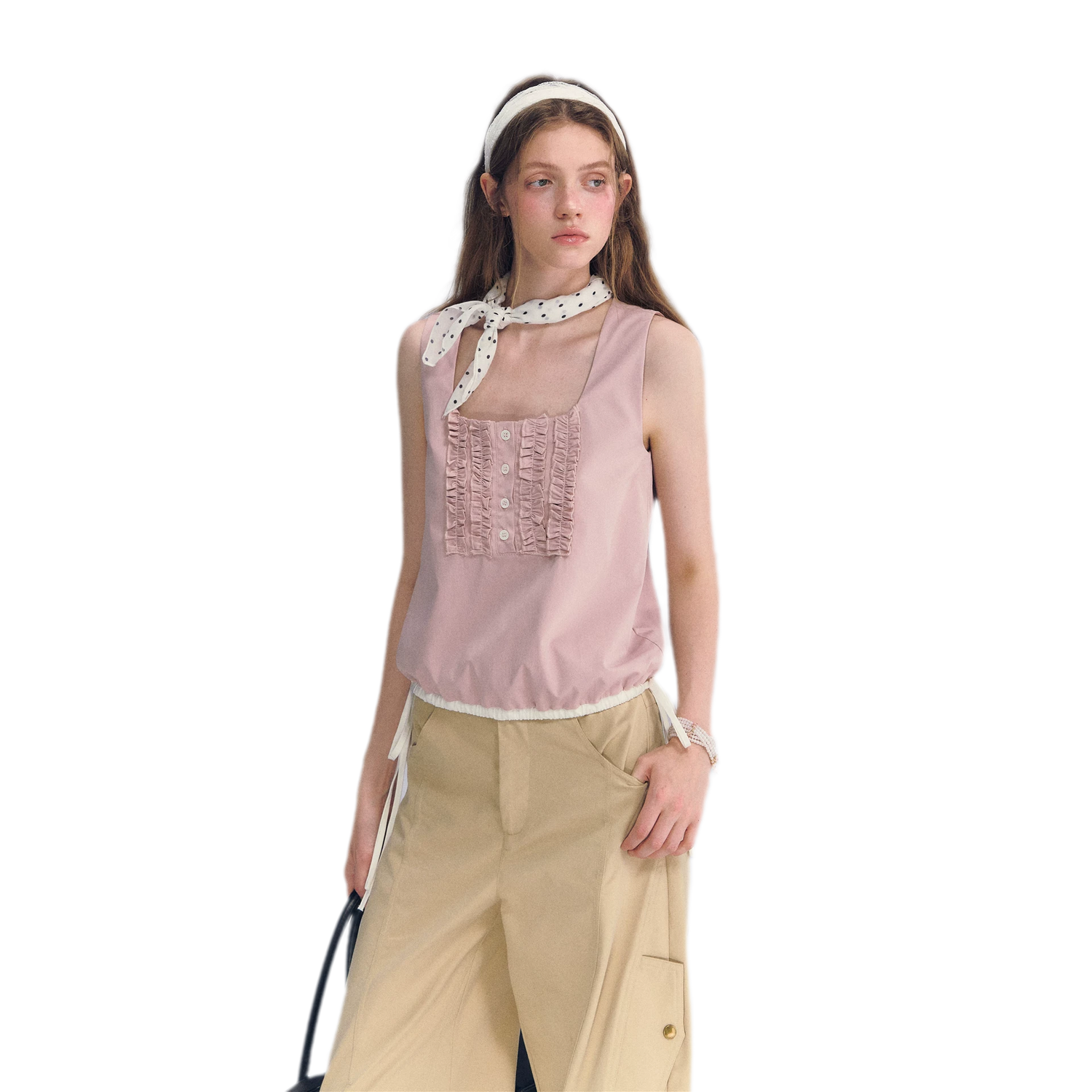 Ruffled Hem Tank