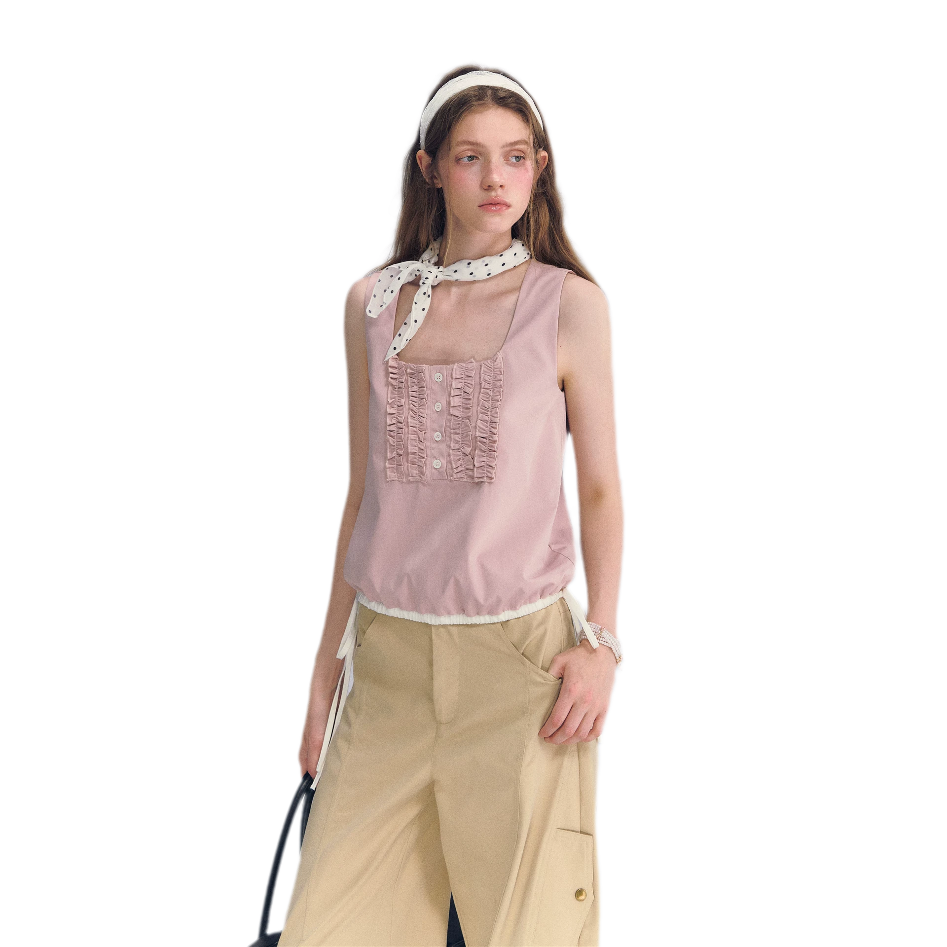 Ruffled Hem Tank