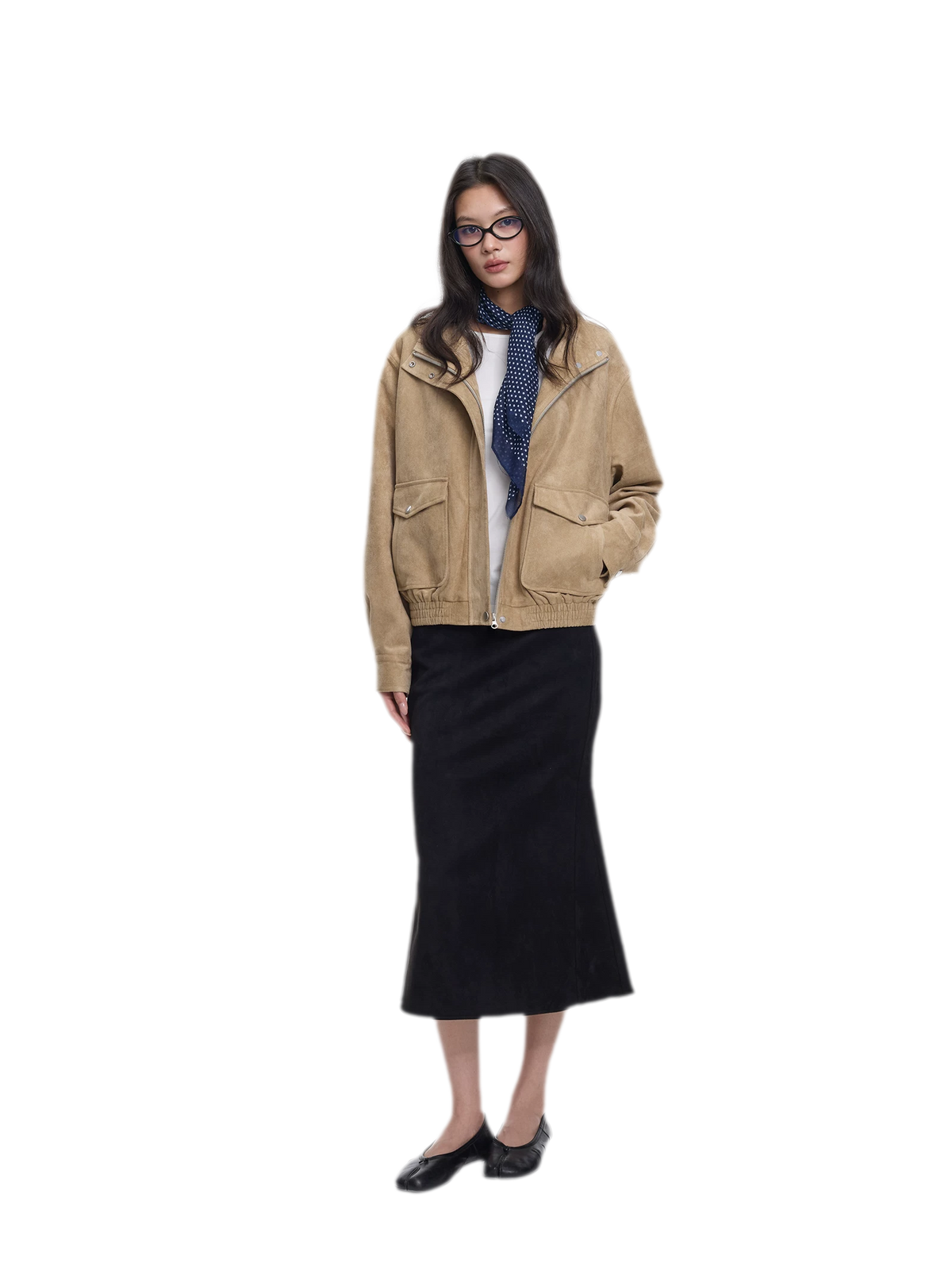 Faux Suede Structured Jacket