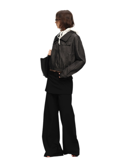 Lightweight High-Collar Cropped Jacket