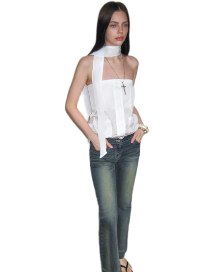 Sheer Bustier Strapless Top