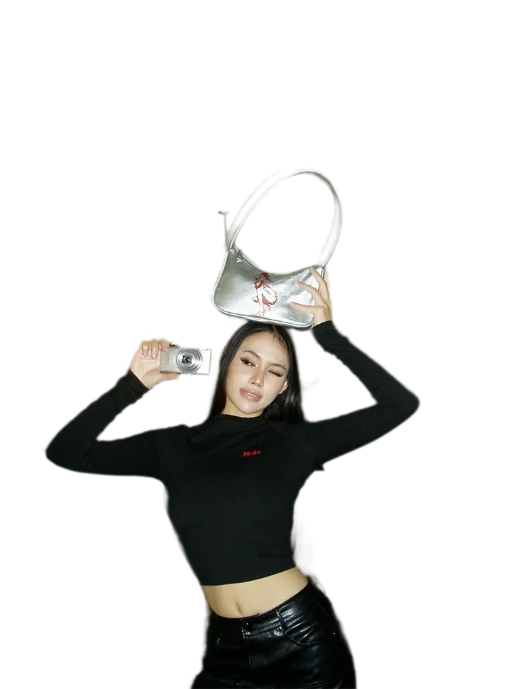 Silver Hobo Handbag