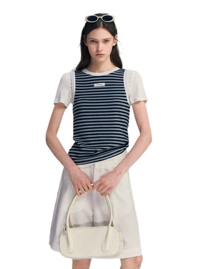 Faux Two-Piece Tee