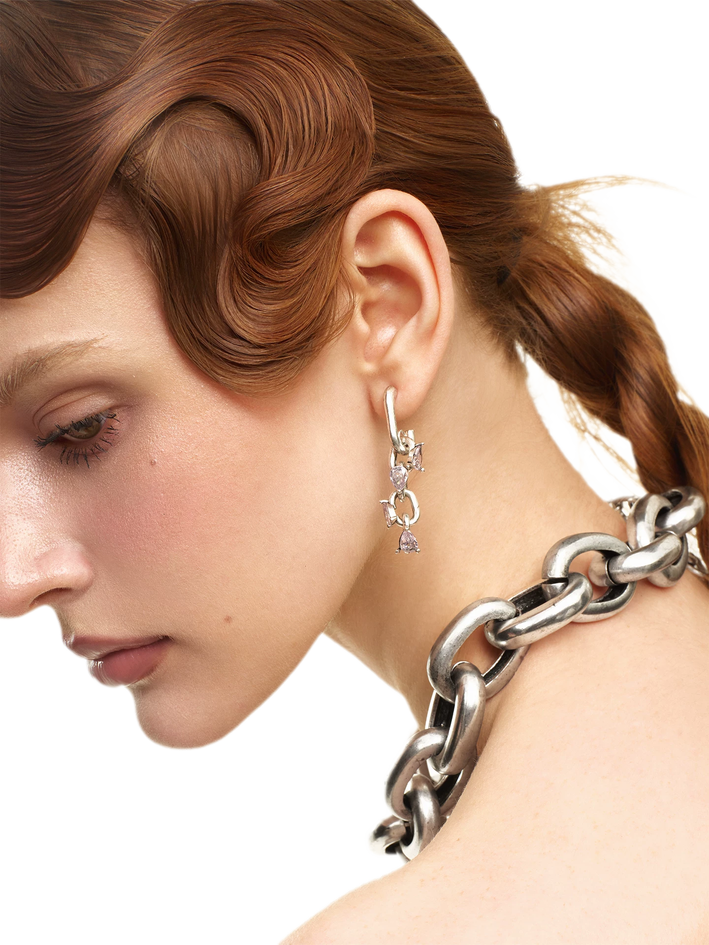 Vintage Silver Chain Earrings