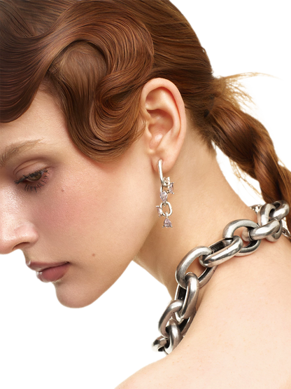 Vintage Silver Chain Earrings