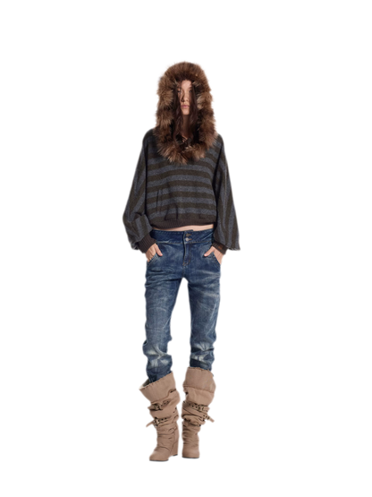 Snowflake Wash Slim Tapered Jeans