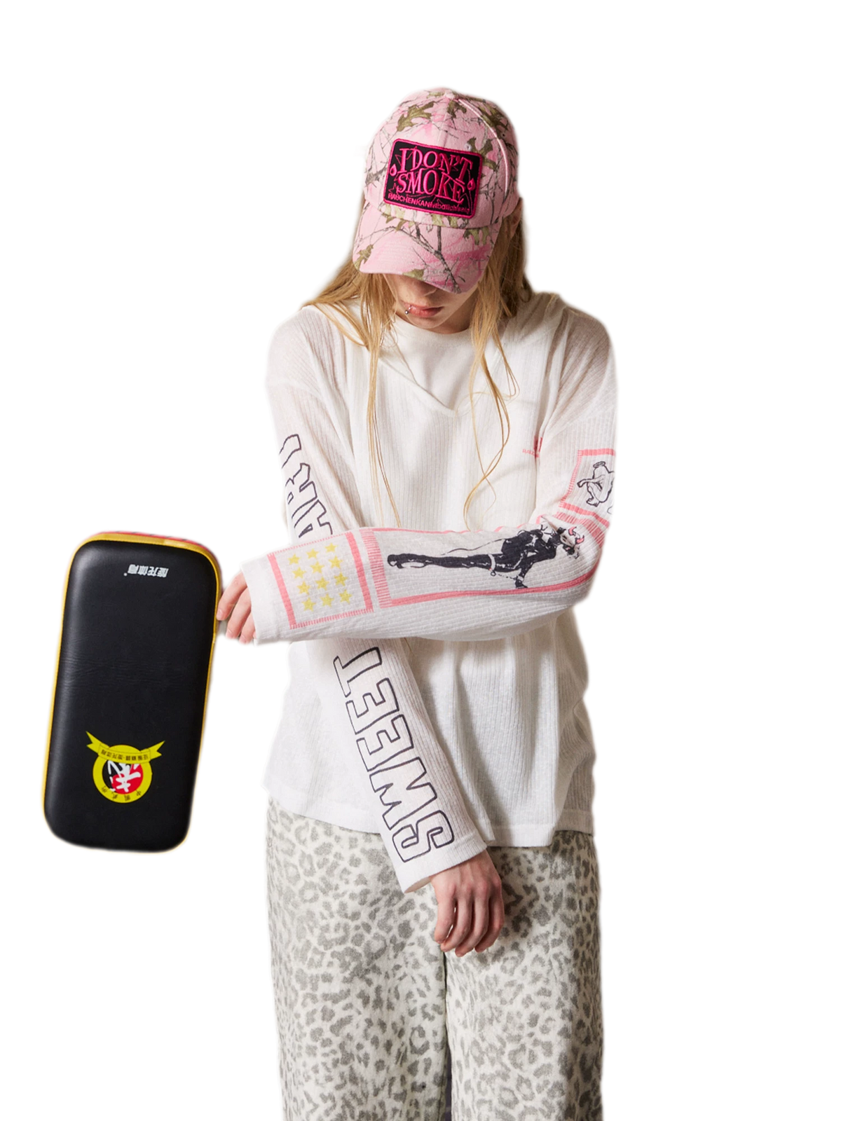 Printed Rib-Knit Hooded Cover-Up