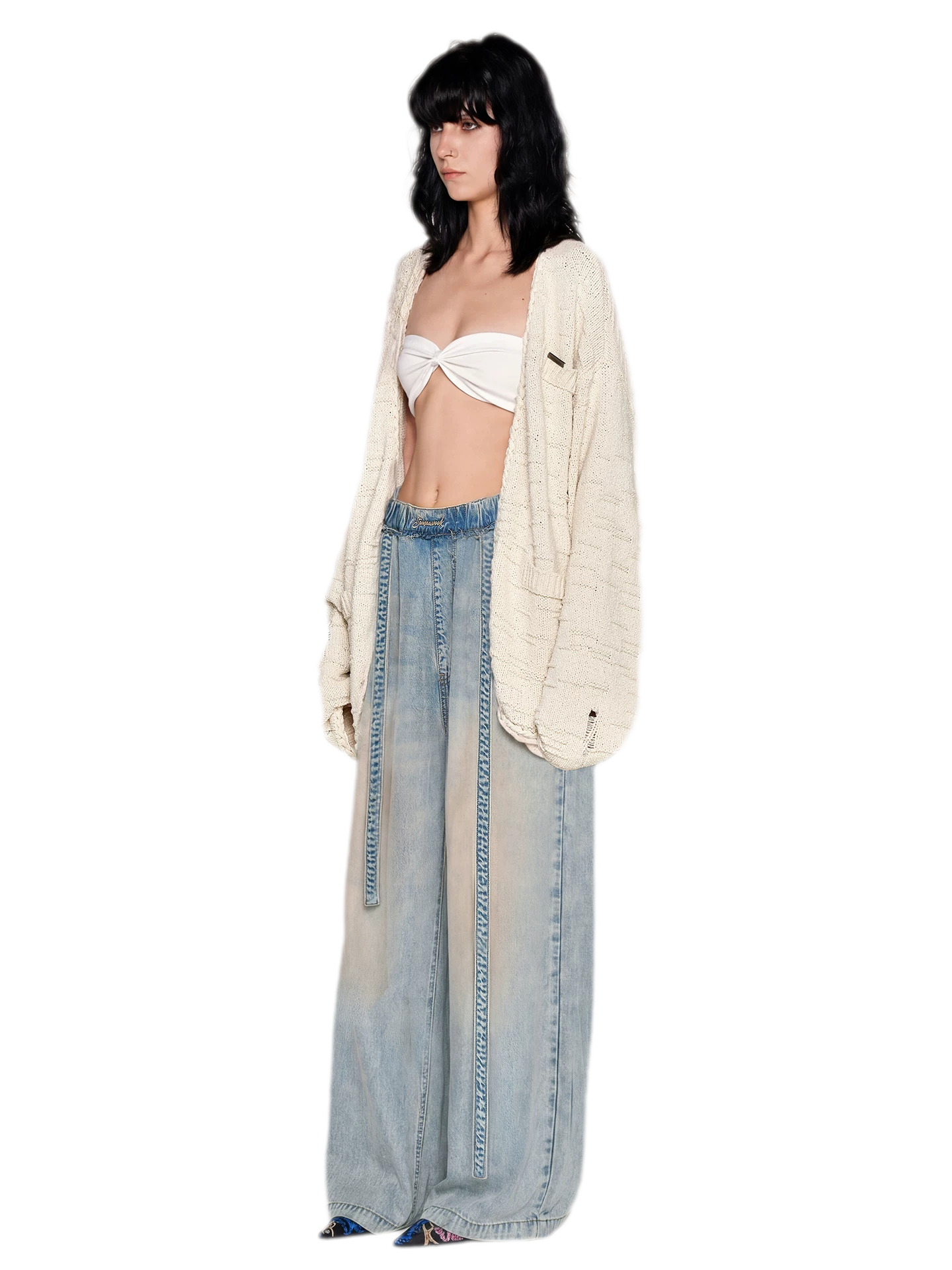 Washed Tencel Wide-Leg Pants