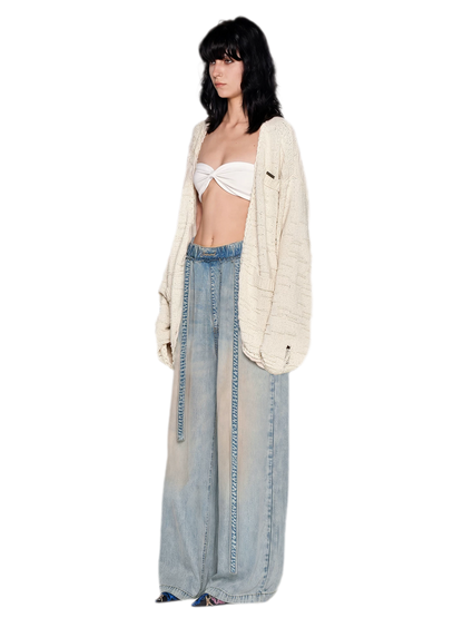 Washed Tencel Wide-Leg Pants