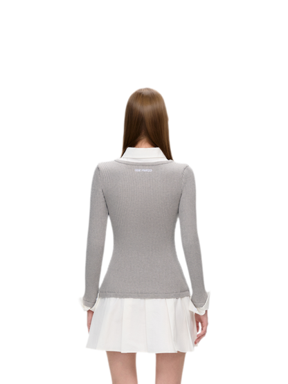 Faux Layered Knit Dress