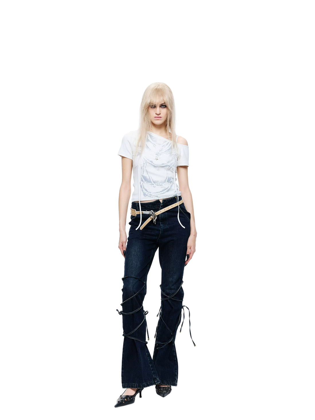 Light Asia T-shirt with Lace and Print