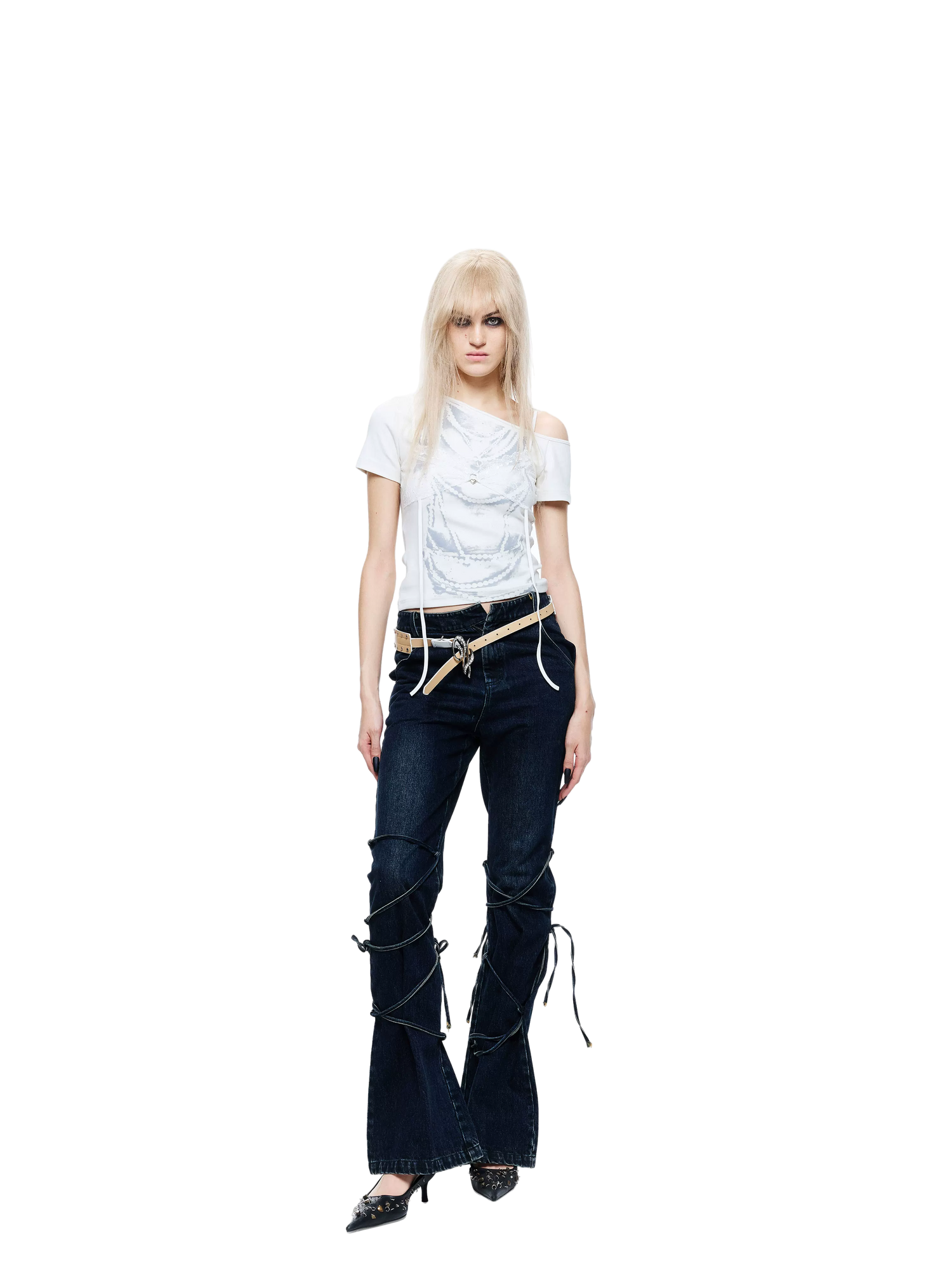 Light Asia T-shirt with Lace and Print