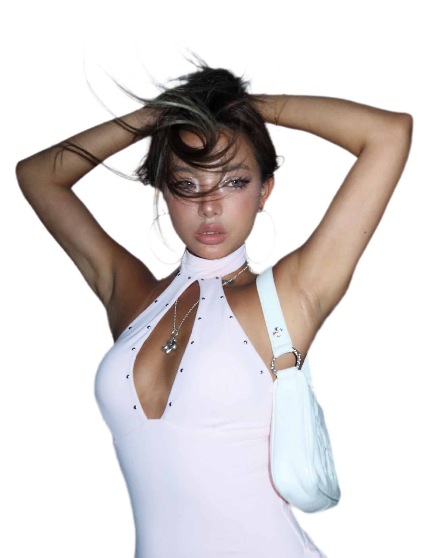 Stud Keyhole Halter Vest