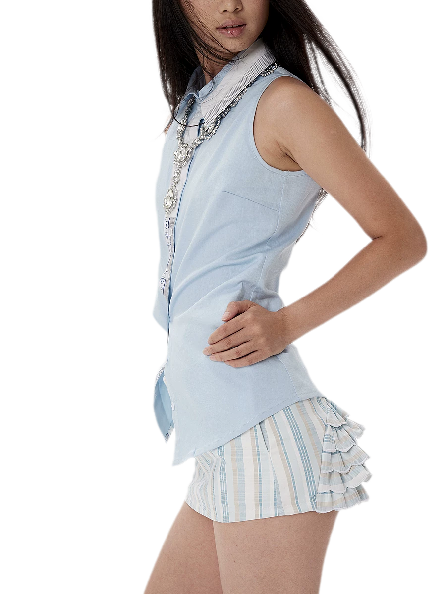 Ruffled Low-Rise Mini Skort