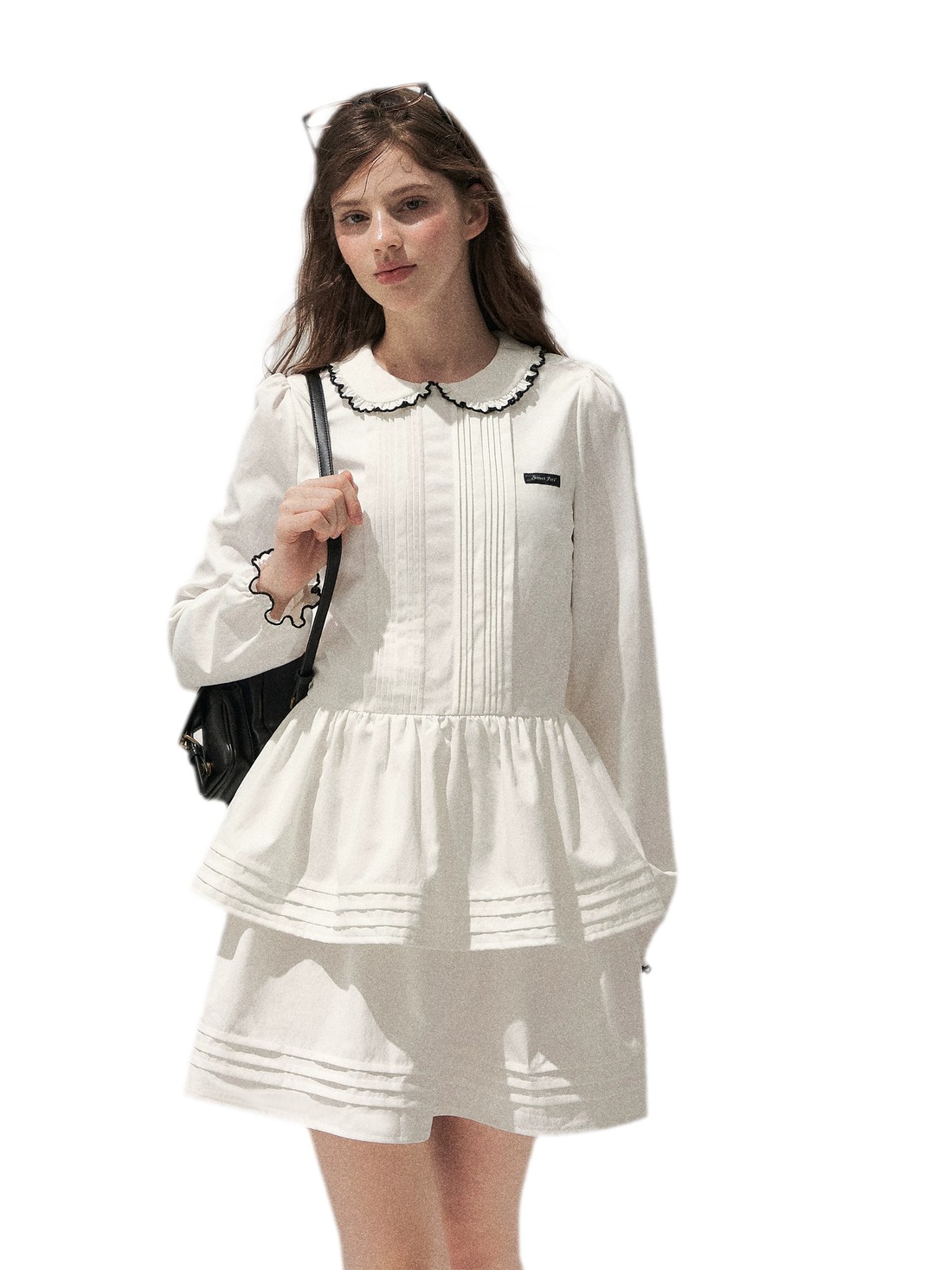 Pleated Peter Pan Collar Dress