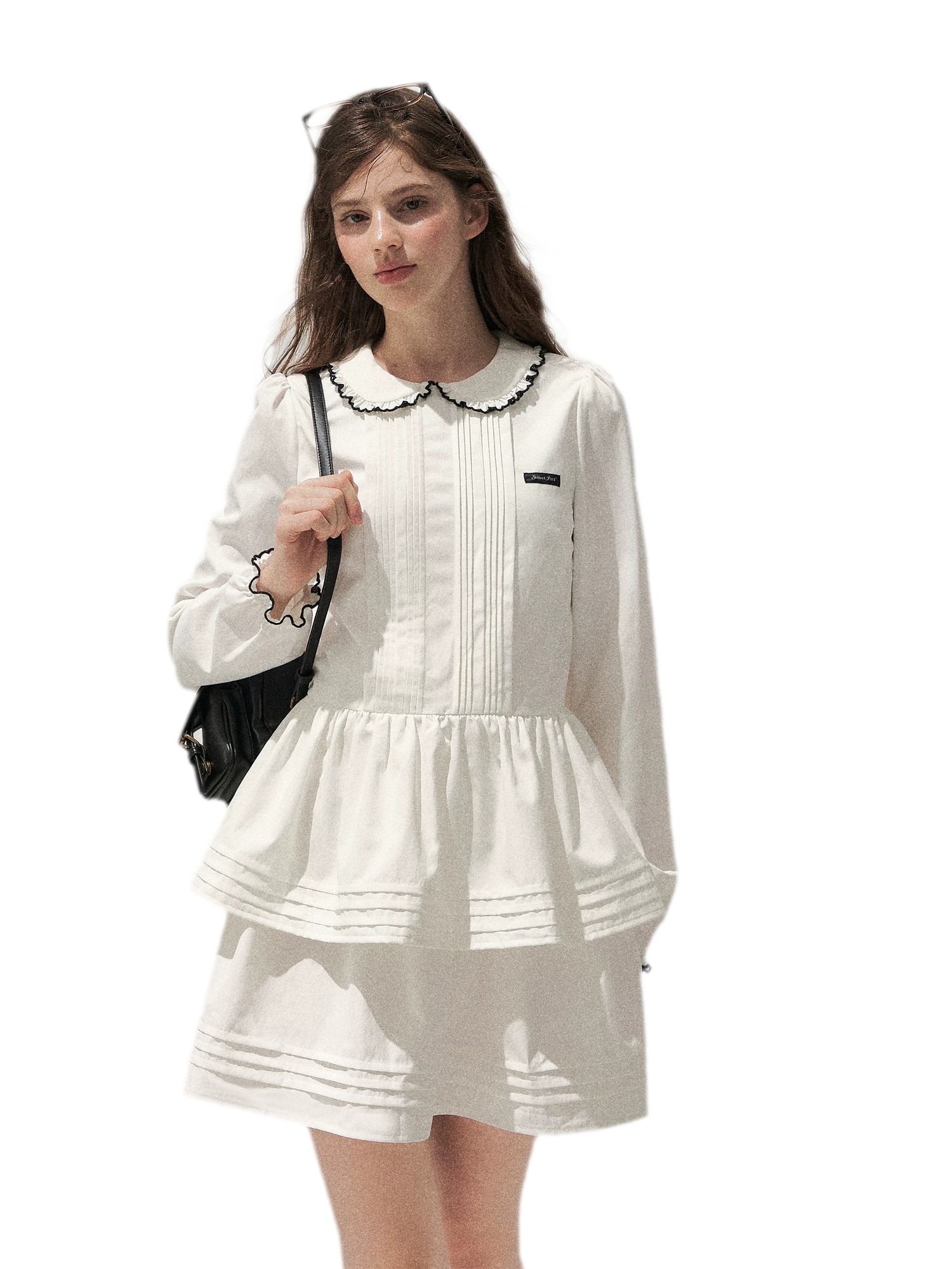 Pleated Peter Pan Collar Dress