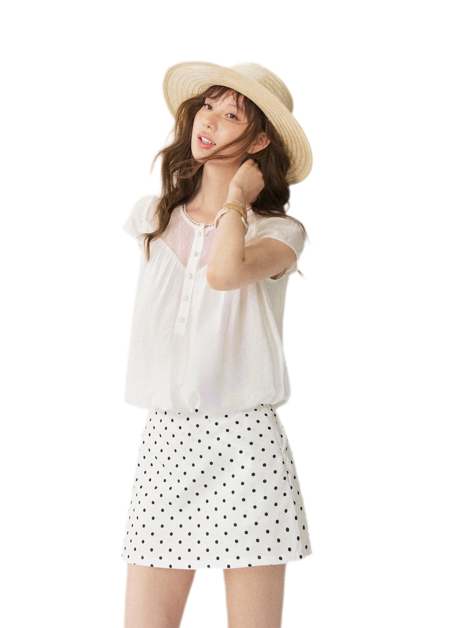French Puff Short Blouse