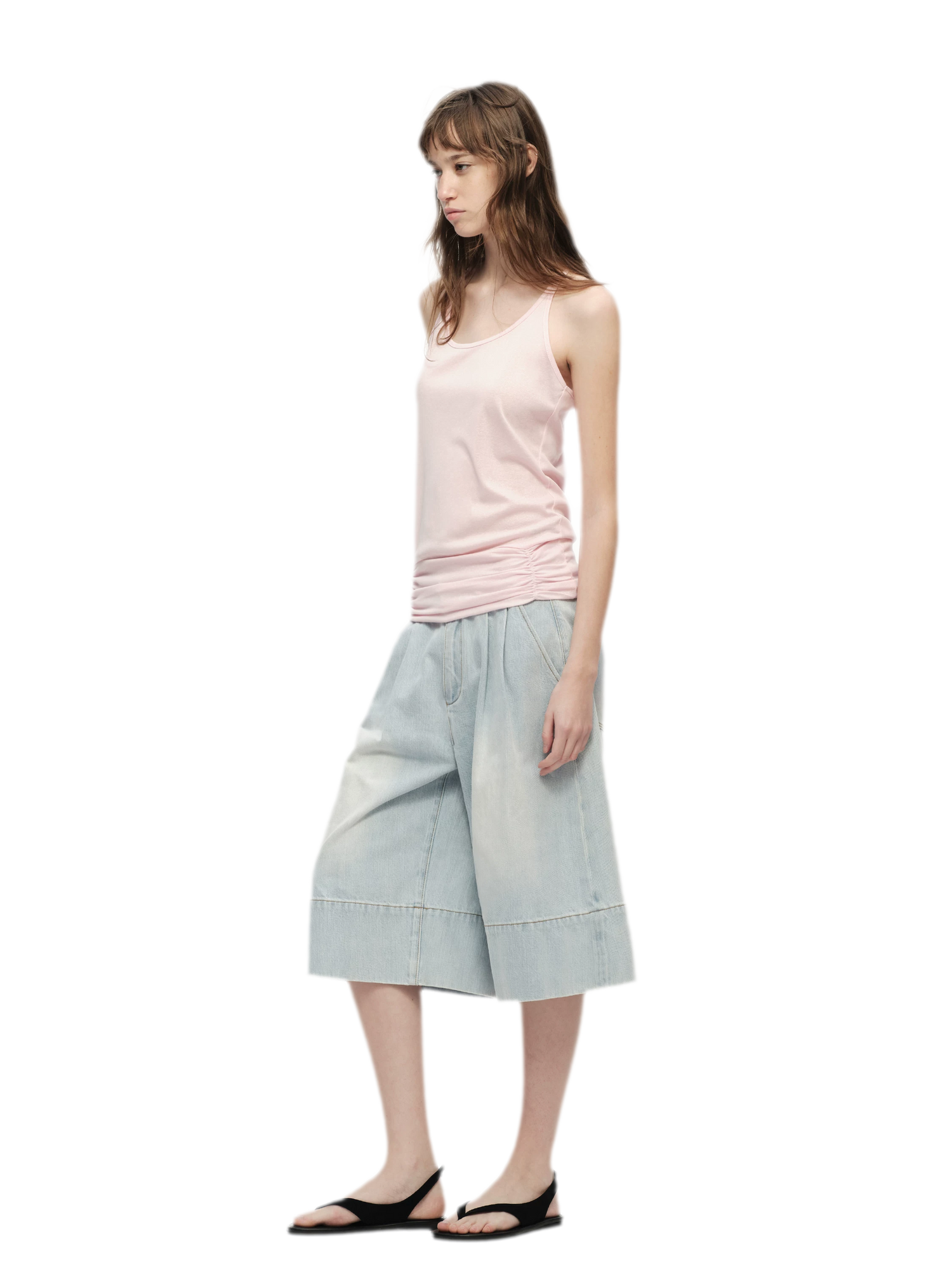 Lyocell Ruched Racerback Tank