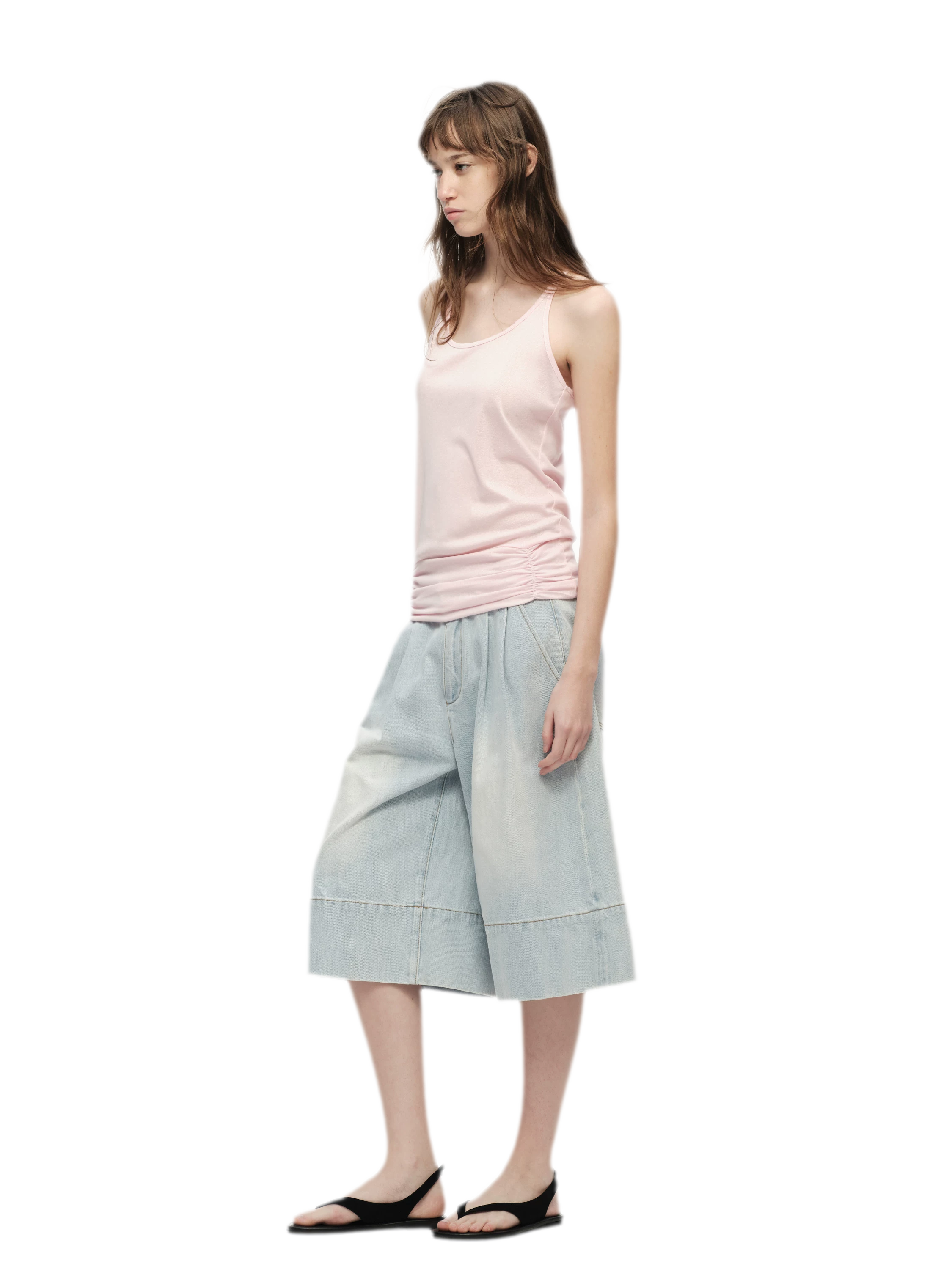Lyocell Ruched Racerback Tank