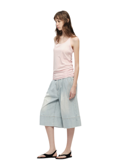 Lyocell Ruched Racerback Tank