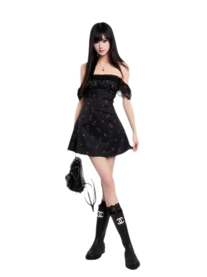 Lace Waisted Floral Dress