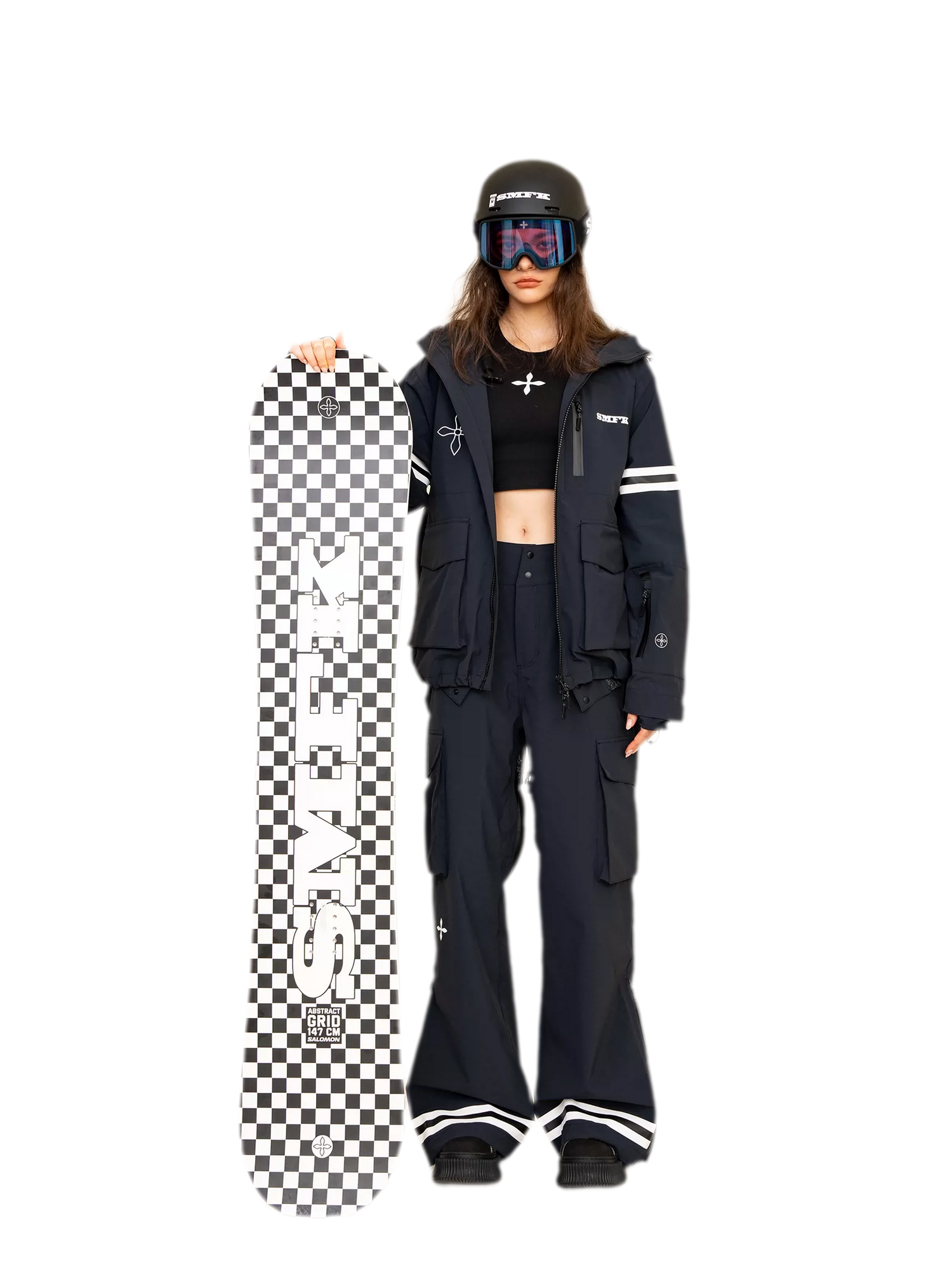 SMFK Abstract Grid Graphic Snowboard – DHL Express Shipping, Duties &amp; Taxes Included