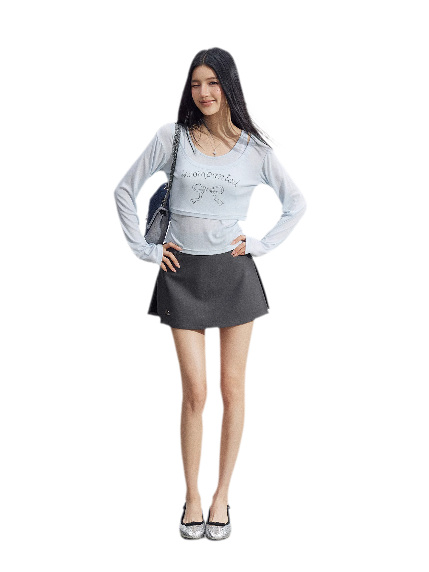 Tailored A-Line Mini Skort