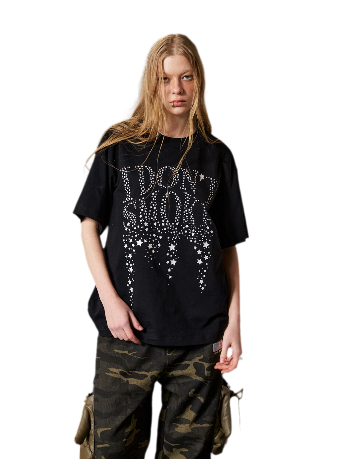 Loose Fit Glitter Logo T-Shirt